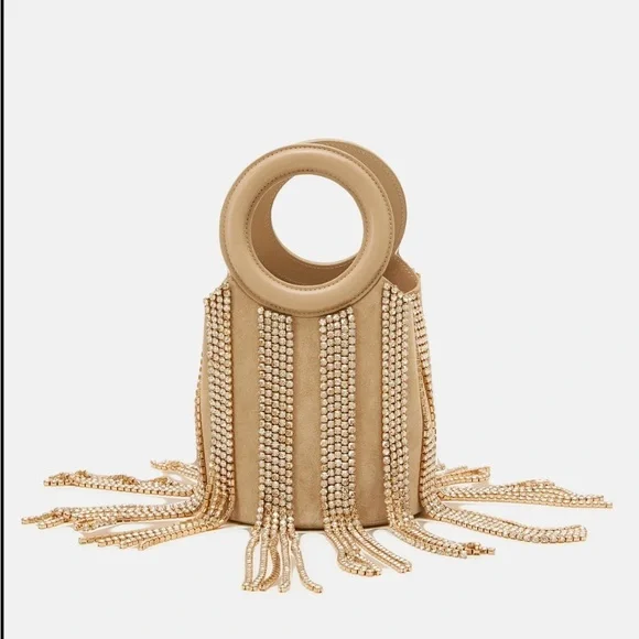 Cult Gaia Taryn Embellished Top Handle Bag in Sand Dollar - Picture 2 of 10